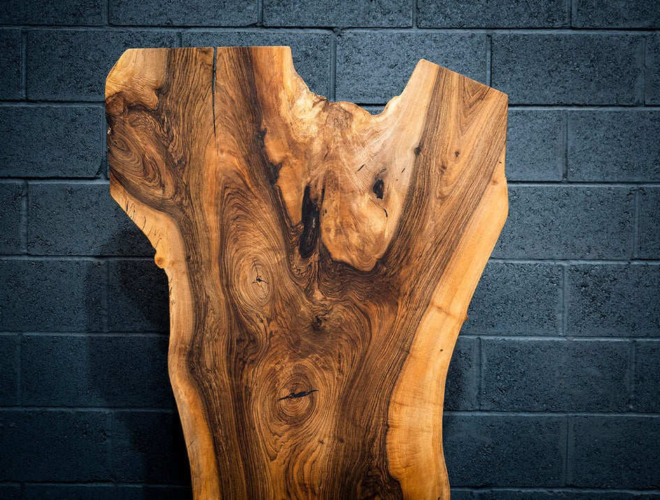 *SOLD* Live Edge European Walnut Crotch Slab Table Top 6.5ft x 23