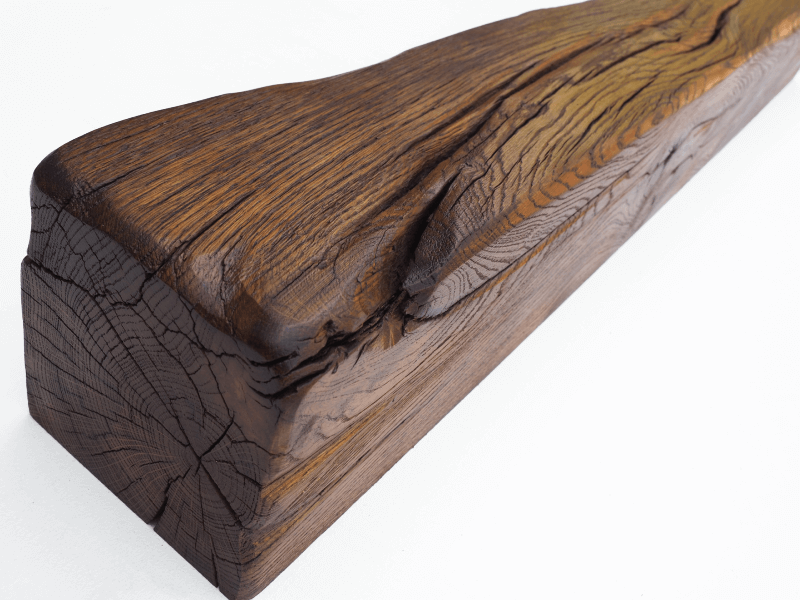 Reclaimed Oak Fireplace Beam - Fully Finished with a Lifetime Guarantee.