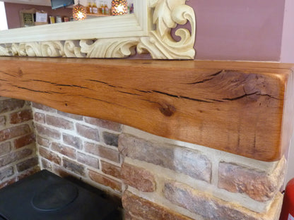 Shaped Fireplace Beam - Rugger Brown Finish